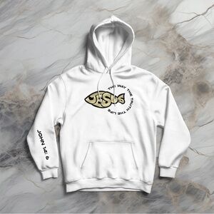 Men’s Hoodie Jesus Christ Christian Faith Bible Verse Sweatshirt